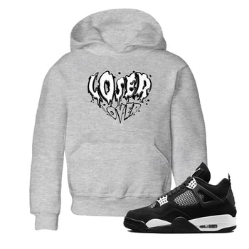 4s White Thunder shirts to match jordans Melting Loser Lover sneaker match tees Air Jordan 4 White Thunder SNRT Sneaker Release Tees Youth Baby Heather Grey 1 crew neck shirts