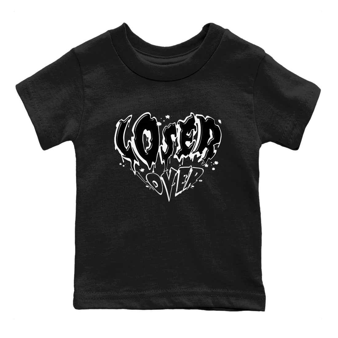 4s White Thunder shirts to match jordans Melting Loser Lover sneaker match tees Air Jordan 4 White Thunder SNRT Sneaker Release Tees Youth Baby Black 2 crew neck shirts