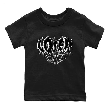 4s White Thunder shirts to match jordans Melting Loser Lover sneaker match tees Air Jordan 4 White Thunder SNRT Sneaker Release Tees Youth Baby Black 2 crew neck shirts