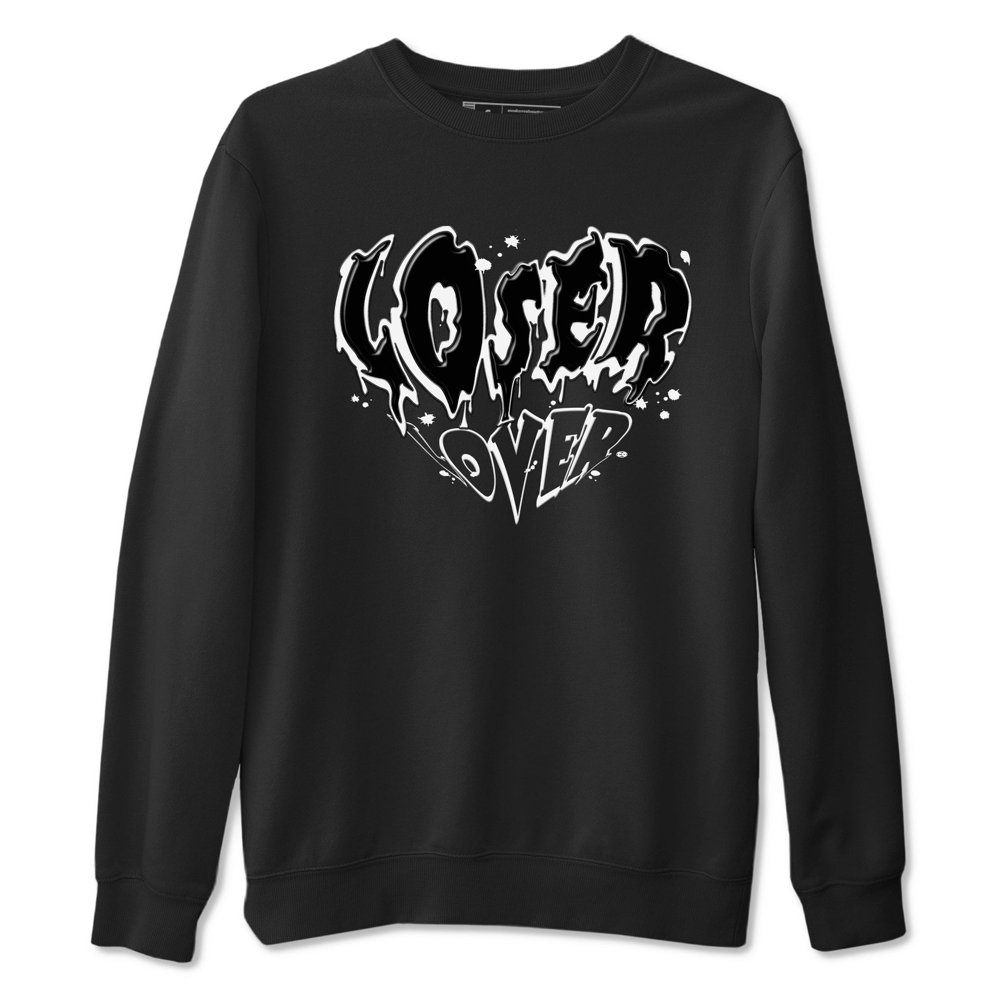 4s White Thunder shirts to match jordans Melting Loser Lover sneaker match tees Air Jordan 4 White Thunder SNRT Sneaker Release Tees unisex cotton Black 2 crew neck shirts