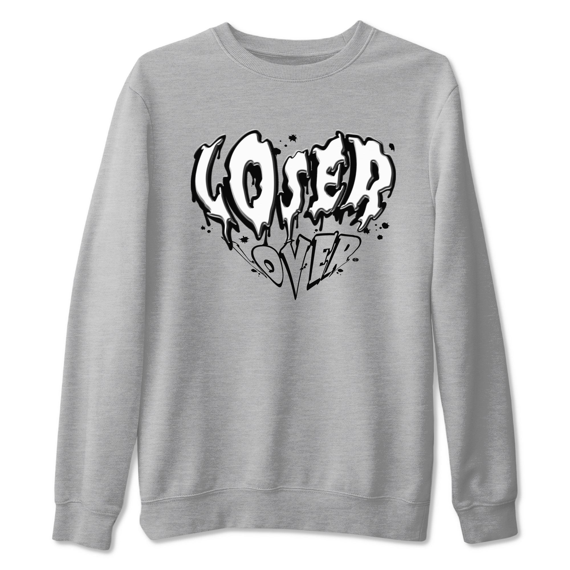 4s White Thunder shirts to match jordans Melting Loser Lover sneaker match tees Air Jordan 4 White Thunder SNRT Sneaker Release Tees unisex cotton Heather Grey 2 crew neck shirts