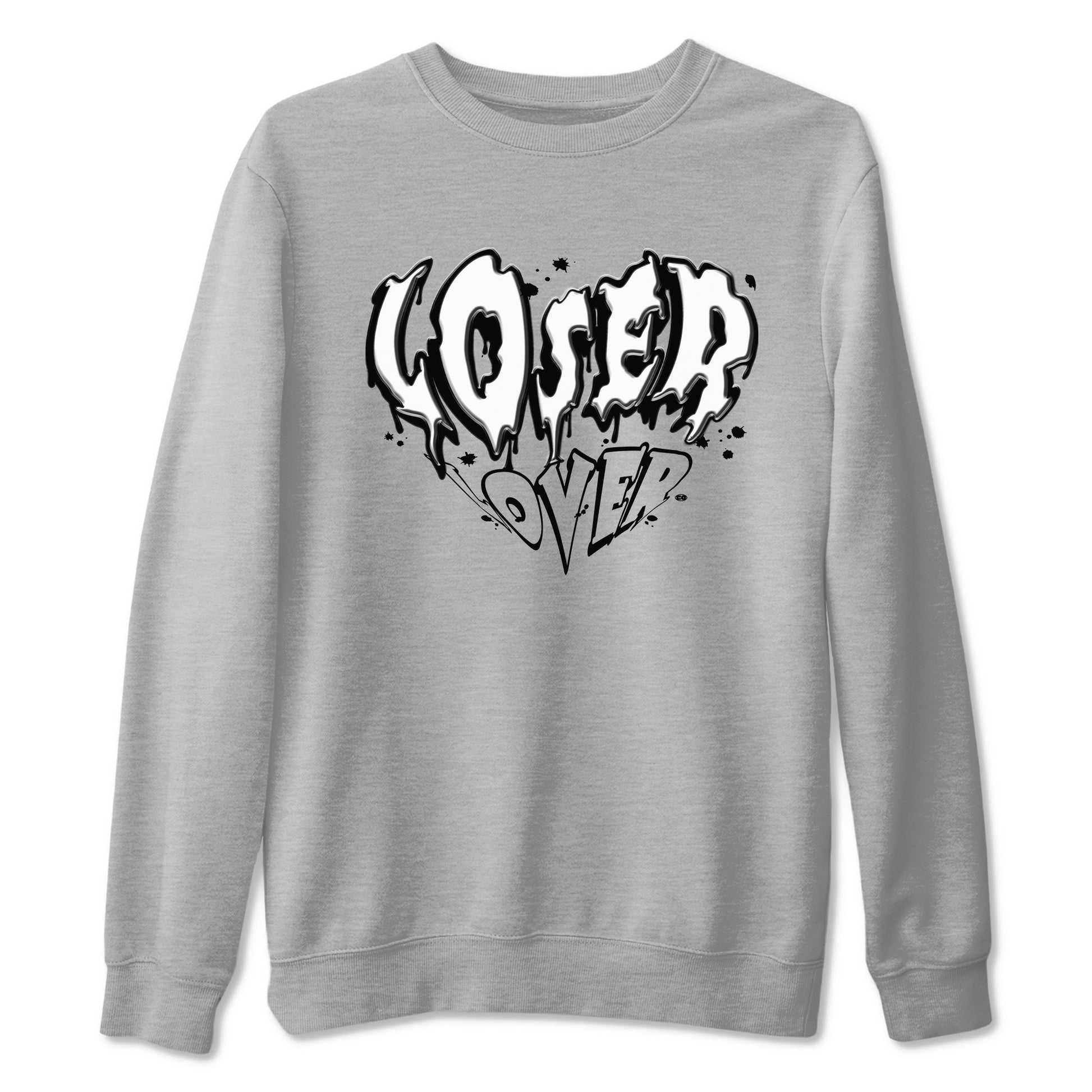 4s White Thunder shirts to match jordans Melting Loser Lover sneaker match tees Air Jordan 4 White Thunder SNRT Sneaker Release Tees unisex cotton Heather Grey 2 crew neck shirts