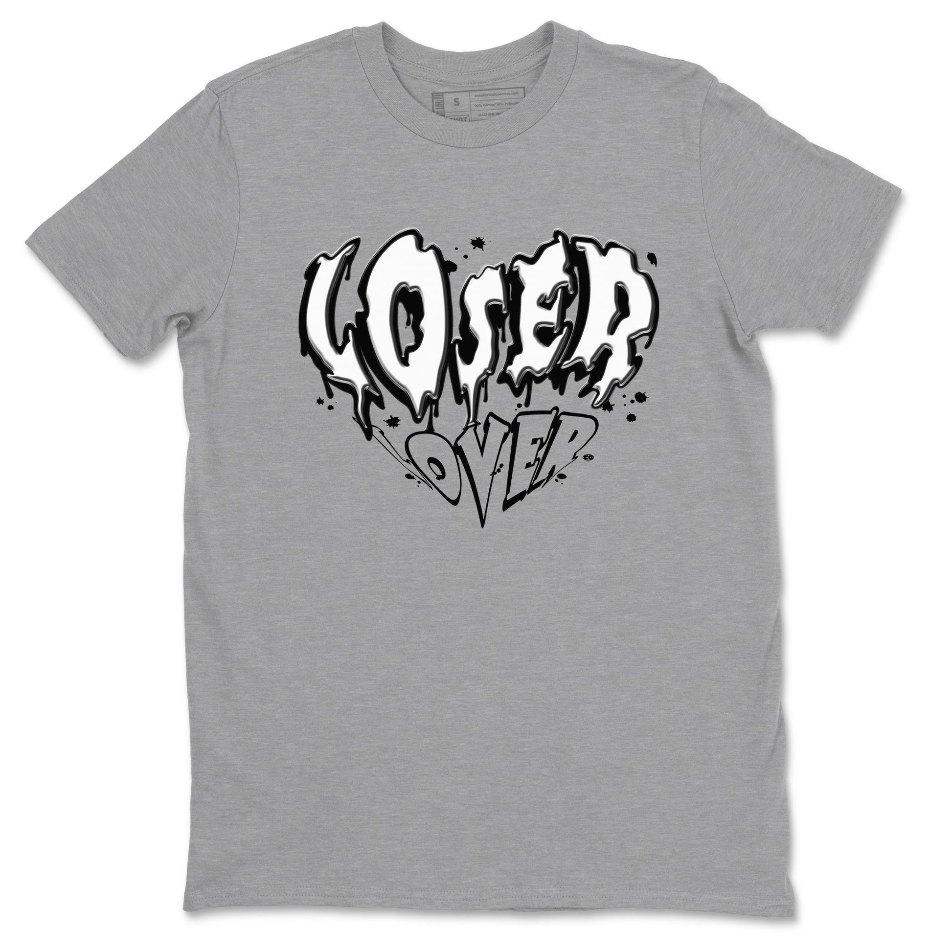 4s White Thunder shirts to match jordans Melting Loser Lover sneaker match tees Air Jordan 4 White Thunder SNRT Sneaker Release Tees unisex cotton Heather Grey 2 crew neck shirts