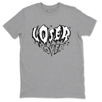 4s White Thunder shirts to match jordans Melting Loser Lover sneaker match tees Air Jordan 4 White Thunder SNRT Sneaker Release Tees unisex cotton Heather Grey 2 crew neck shirts