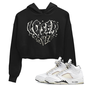 5s Sail shirt to match jordans Melting Loser Lover sneaker tees Air Jordan 5 Sail SNRT Sneaker Release Tees Black 1 crop length shirt