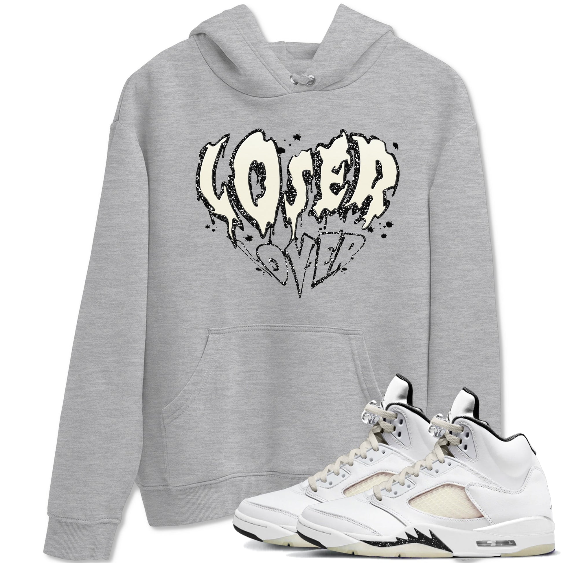 5s Sail shirt to match jordans Melting Loser Lover sneaker tees Air Jordan 5 Sail SNRT Sneaker Release Tees unisex cotton Heather Grey 1 crew neck shirt