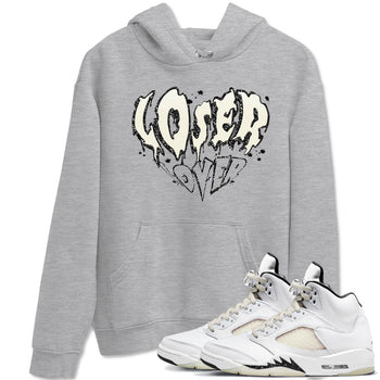 5s Sail shirt to match jordans Melting Loser Lover sneaker tees Air Jordan 5 Sail SNRT Sneaker Release Tees unisex cotton Heather Grey 1 crew neck shirt