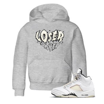 5s Sail shirt to match jordans Melting Loser Lover sneaker tees Air Jordan 5 Sail SNRT sneaker release tees baby toddler Heather Grey 1 cotton Shirt