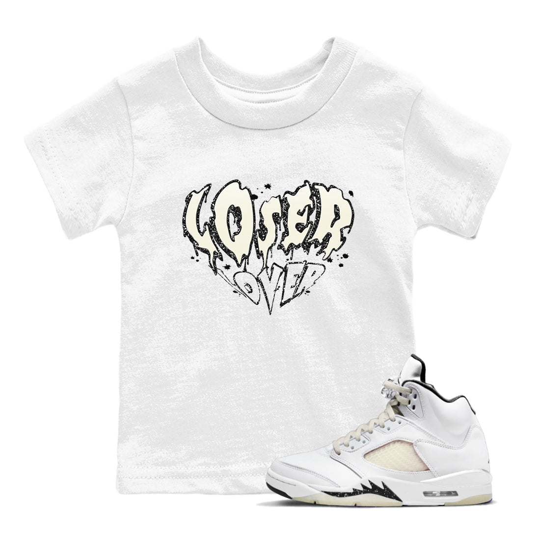 5s Sail shirt to match jordans Melting Loser Lover sneaker tees Air Jordan 5 Sail SNRT sneaker release tees baby toddler White 1 cotton Shirt