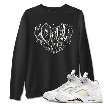 5s Sail shirt to match jordans Melting Loser Lover sneaker tees Air Jordan 5 Sail SNRT Sneaker Release Tees unisex cotton Black 1 crew neck shirt