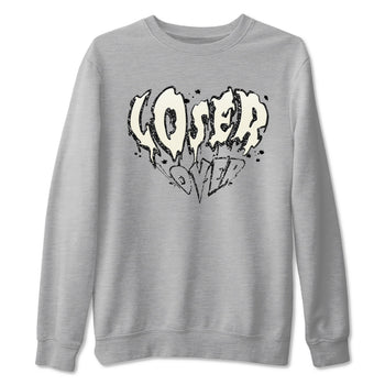 5s Sail shirt to match jordans Melting Loser Lover sneaker tees Air Jordan 5 Sail SNRT Sneaker Release Tees unisex cotton Heather Grey 2 crew neck shirt