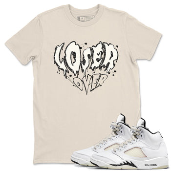 5s Sail shirt to match jordans Melting Loser Lover sneaker tees Air Jordan 5 Sail SNRT Sneaker Release Tees unisex cotton Natural 1 crew neck shirt