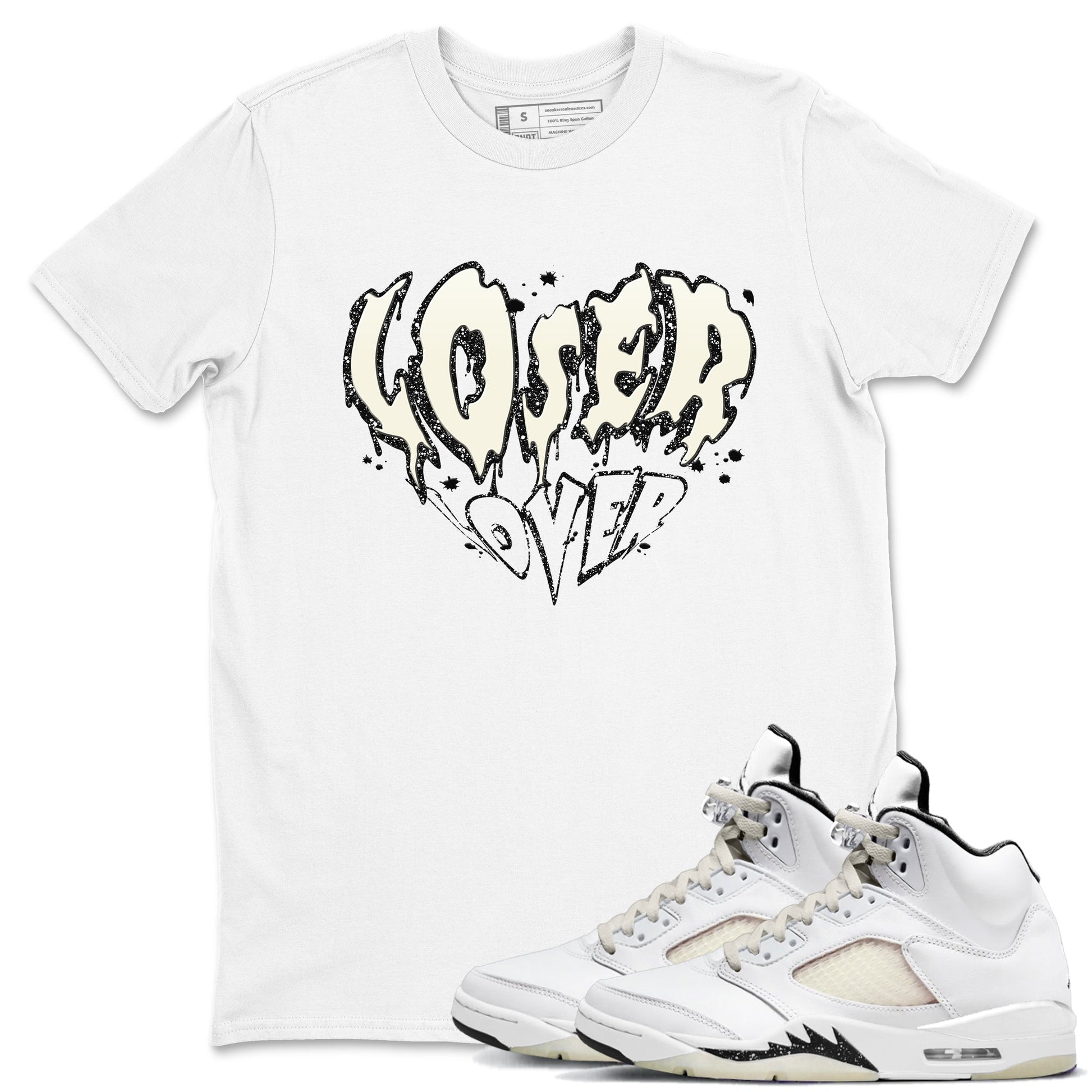 5s Sail shirt to match jordans Melting Loser Lover sneaker tees Air Jordan 5 Sail SNRT Sneaker Release Tees unisex cotton White 1 crew neck shirt