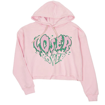 Dunk Low Medium Soft Pink Malachite shirt to match jordans Melting Loser Lover sneaker tees Dunk Medium Soft Pink Malachite SNRT Sneaker Release Tees Pink 2 crop length shirt