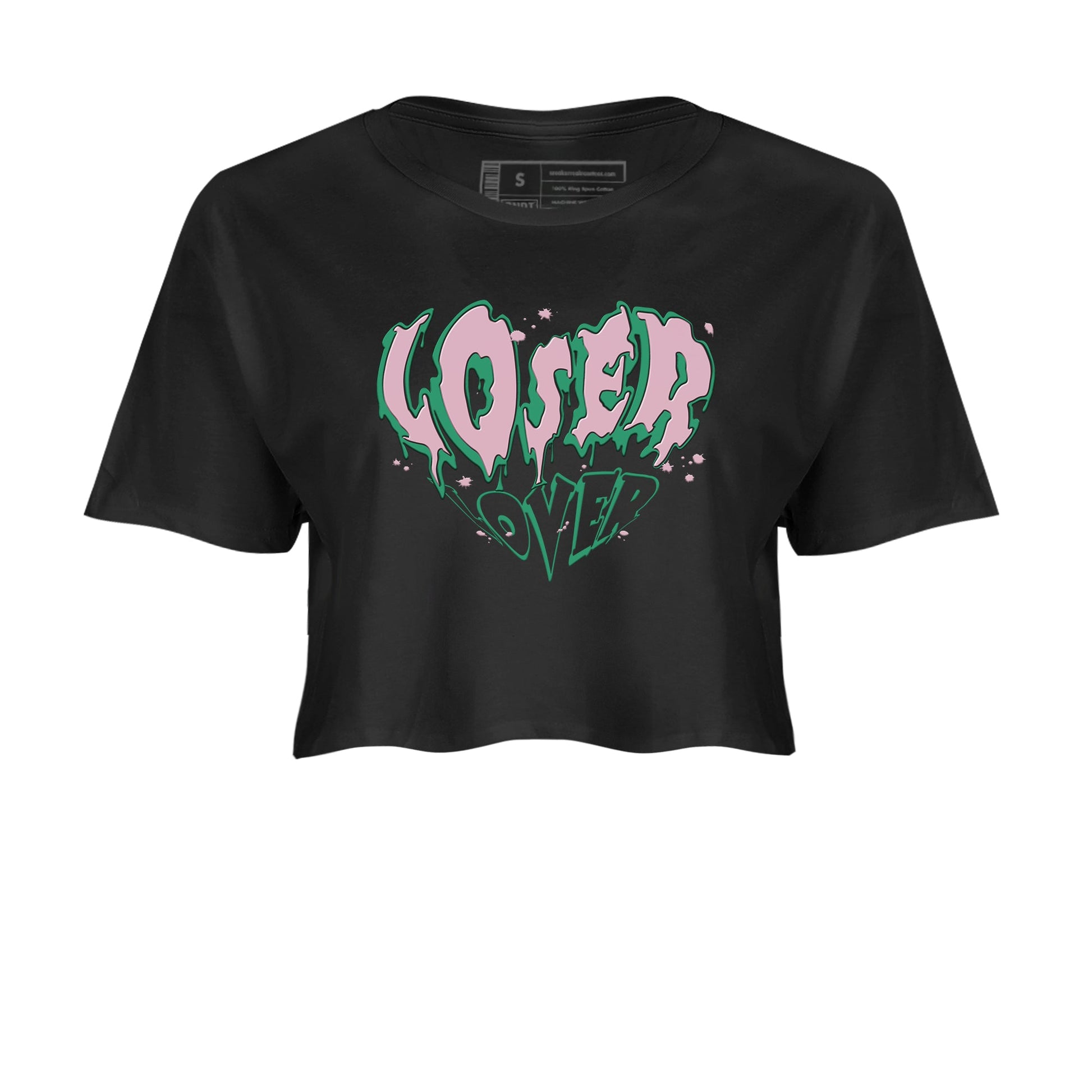 Dunk Low Medium Soft Pink Malachite shirt to match jordans Melting Loser Lover sneaker tees Dunk Medium Soft Pink Malachite SNRT Sneaker Release Tees Black 2 crop length shirt