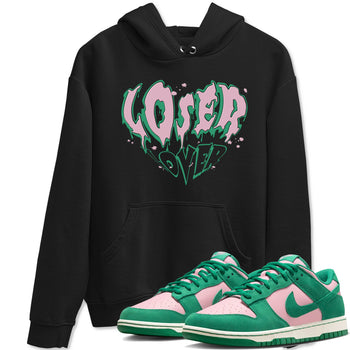 Dunk Low Medium Soft Pink Malachite shirt to match jordans Melting Loser Lover sneaker tees Dunk Retro SE Medium Soft Pink Malachite SNRT Sneaker Release Tees unisex cotton Black 1 crew neck shirt