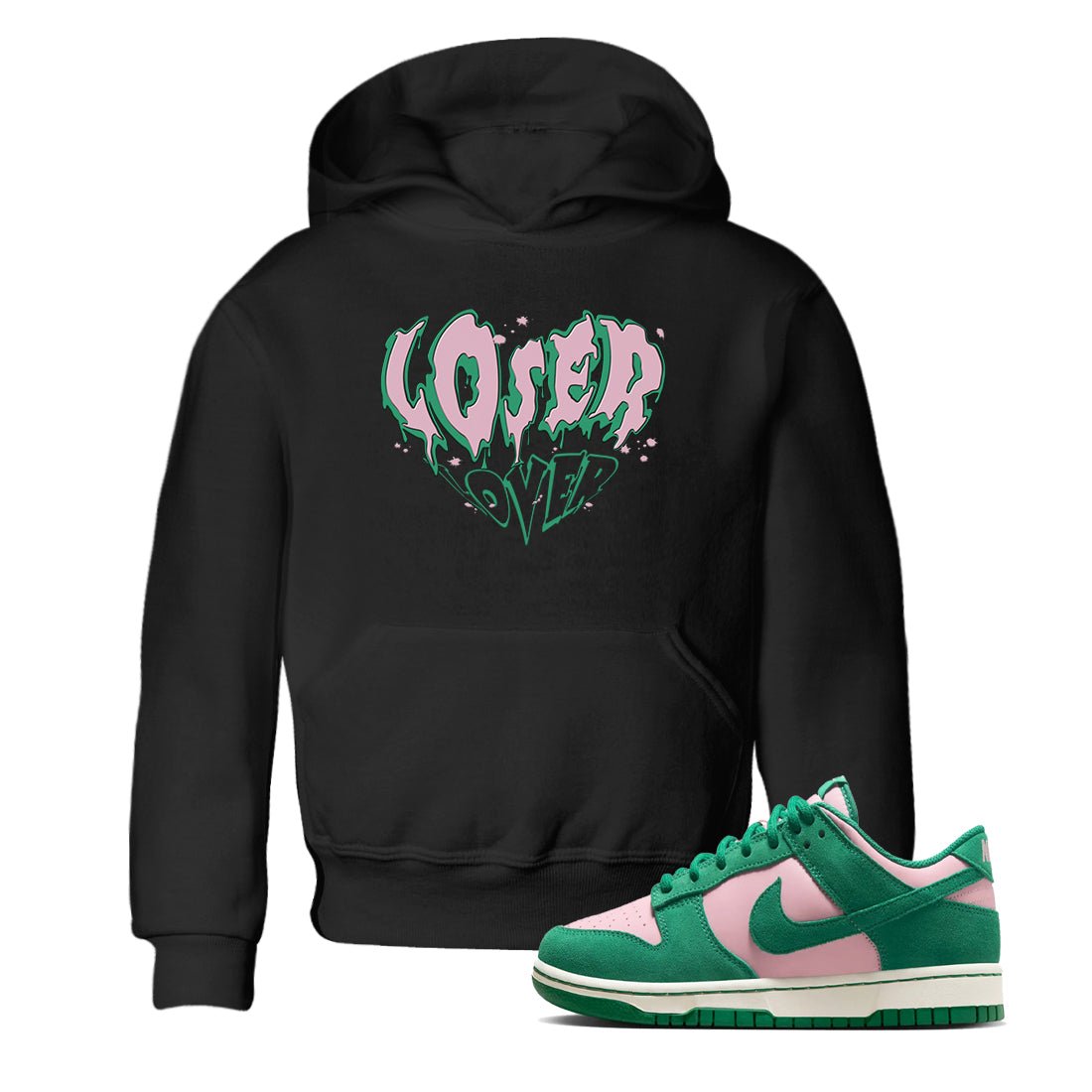 Dunk Low Medium Soft Pink Malachite shirt to match jordans Melting Loser Lover sneaker tees Dunk Retro SE Medium Soft Pink Malachite SNRT sneaker release tees baby toddler Black 1 cotton Shirt
