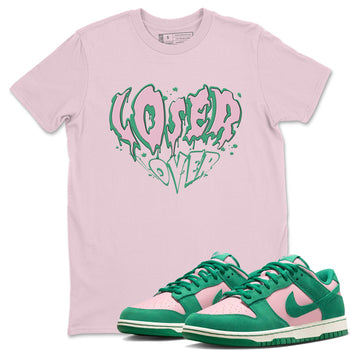 Dunk Low Medium Soft Pink Malachite shirt to match jordans Melting Loser Lover sneaker tees Dunk Retro SE Medium Soft Pink Malachite SNRT Sneaker Release Tees unisex cotton Pink 1 crew neck shirt