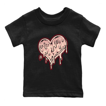 3s Valentines Day shirts to match jordans Melting Love Heart best t shirts to wear with jordans Air Jordan 3 Valentines Day match shoes to clothes SNRT Sneaker Tees Youth Baby Black 2 tee