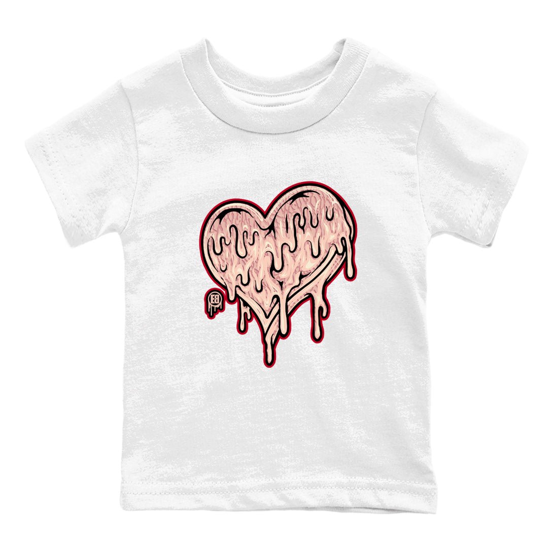 3s Valentines Day shirts to match jordans Melting Love Heart best t shirts to wear with jordans Air Jordan 3 Valentines Day match shoes to clothes SNRT Sneaker Tees Youth Baby White 2 tee