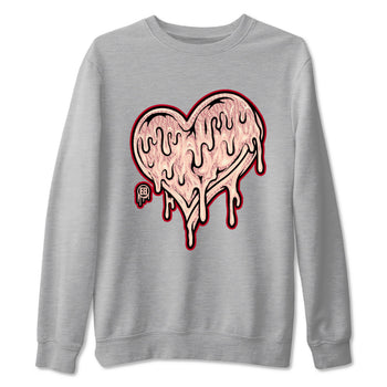 3s Valentines Day shirts to match jordans Melting Love Heart best t shirts to wear with jordans Air Jordan 3 Valentines Day match shoes to clothes SNRT Sneaker Tees unisex cotton Heather Grey 2 shirts