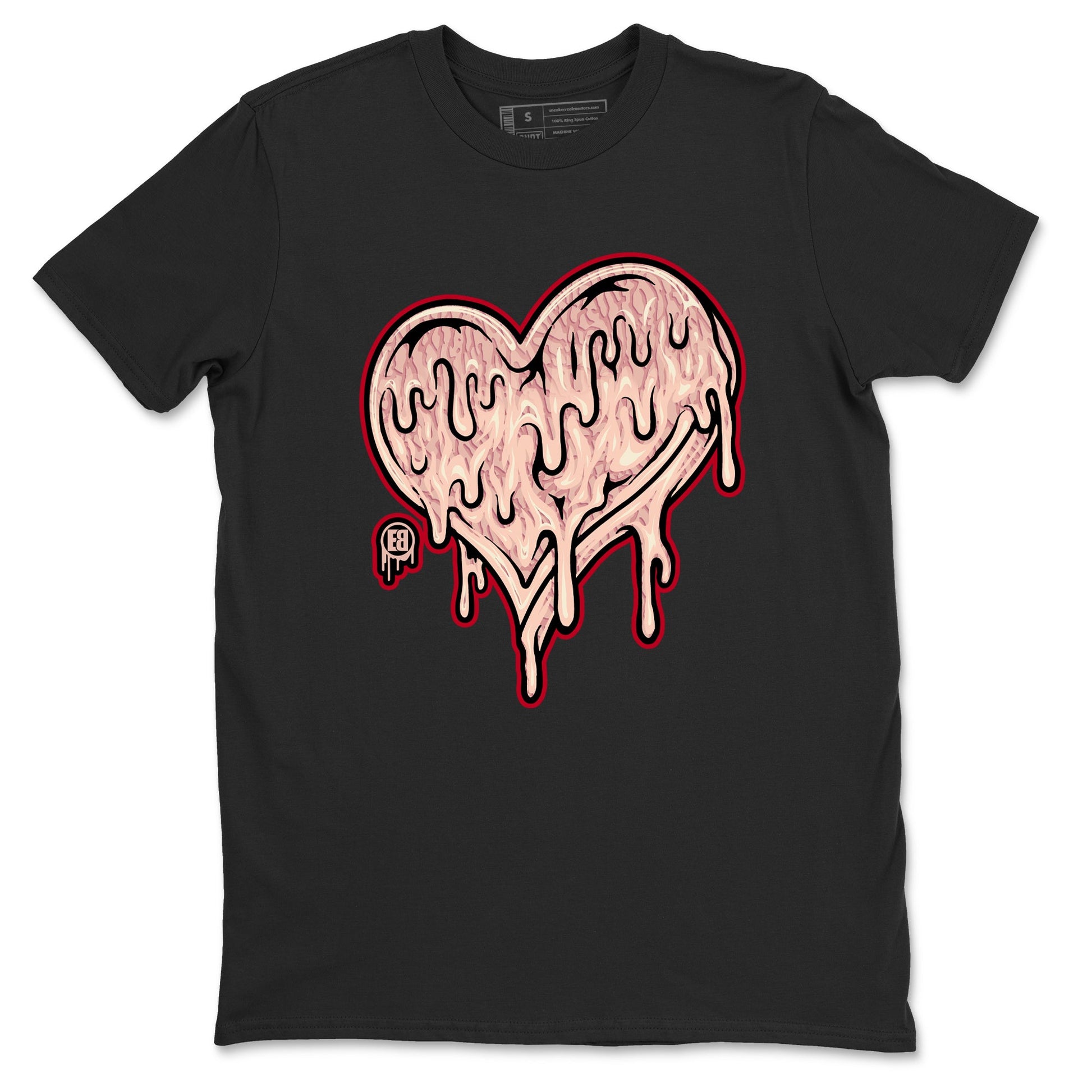 3s Valentines Day shirts to match jordans Melting Love Heart best t shirts to wear with jordans Air Jordan 3 Valentines Day match shoes to clothes SNRT Sneaker Tees unisex cotton Black 2 shirts