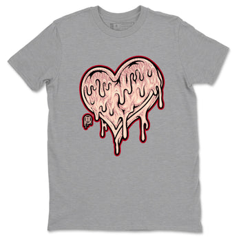 3s Valentines Day shirts to match jordans Melting Love Heart best t shirts to wear with jordans Air Jordan 3 Valentines Day match shoes to clothes SNRT Sneaker Tees unisex cotton Heather Grey 2 shirts
