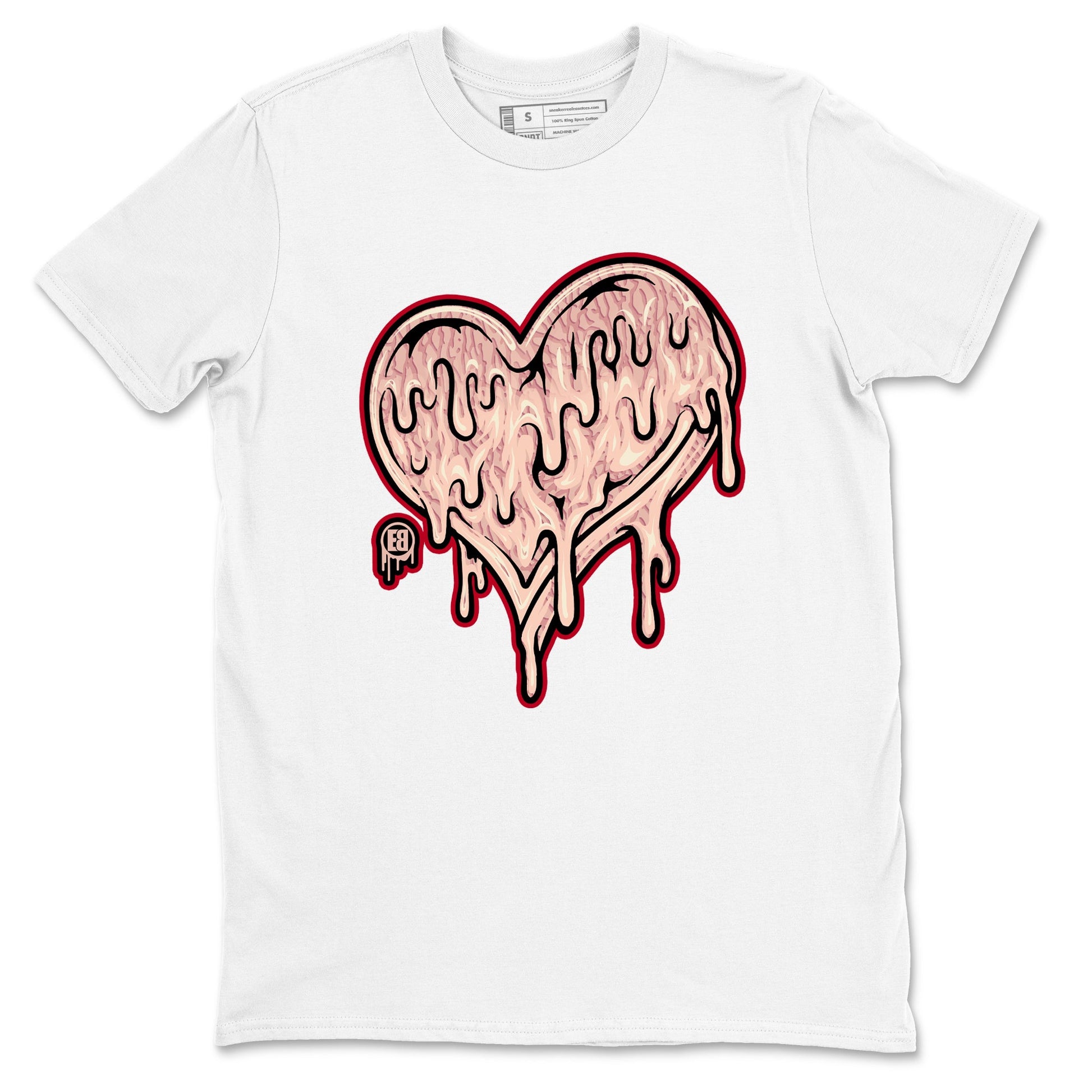 3s Valentines Day shirts to match jordans Melting Love Heart best t shirts to wear with jordans Air Jordan 3 Valentines Day match shoes to clothes SNRT Sneaker Tees unisex cotton White 2 shirts