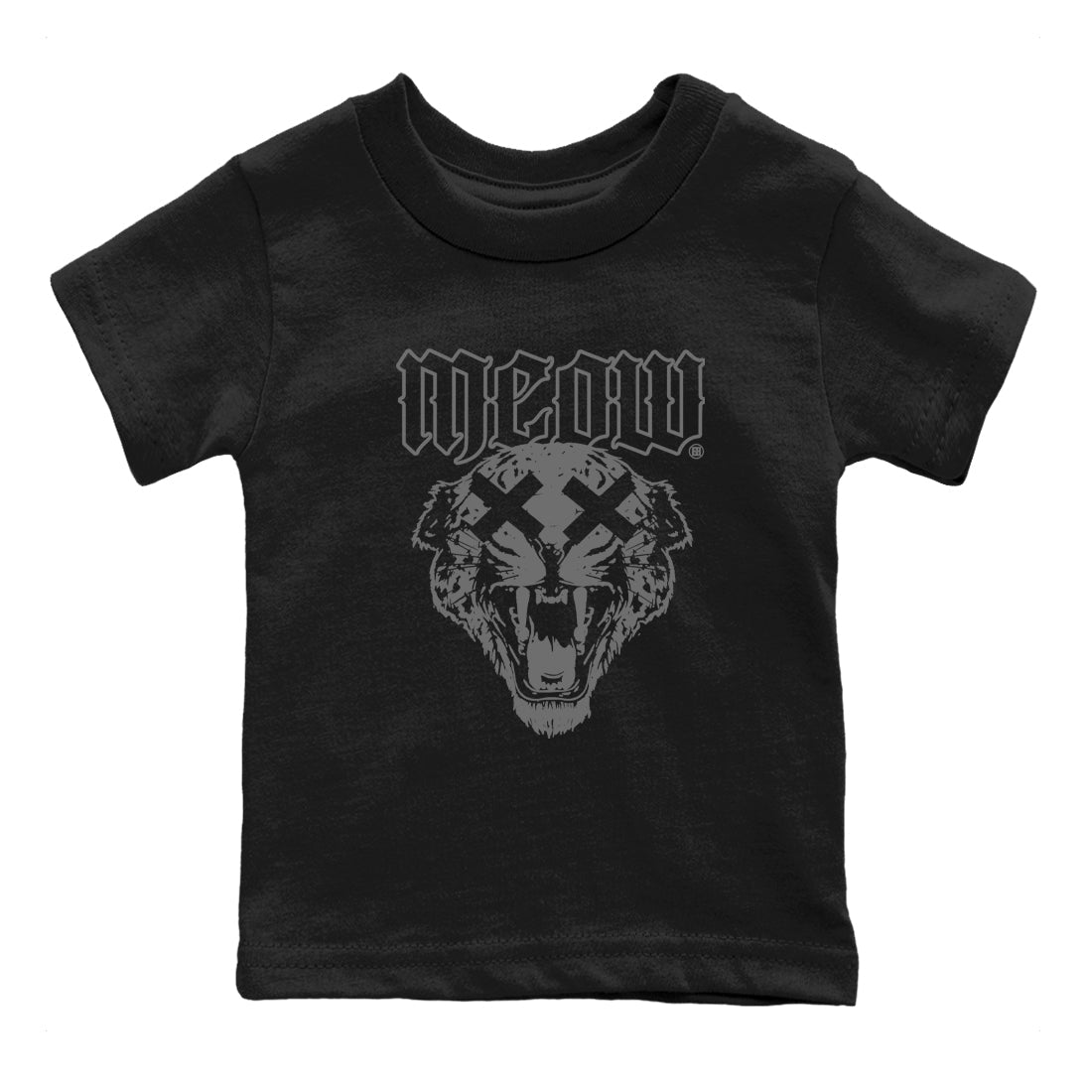 Air Jordan 5 Retro Black Cat Shirts To Match Jordans Meow Sneaker Shirts 5 Black Cat SNRT Sneaker Release Tees Baby Youth Toddler Black 2 crew neck shirts