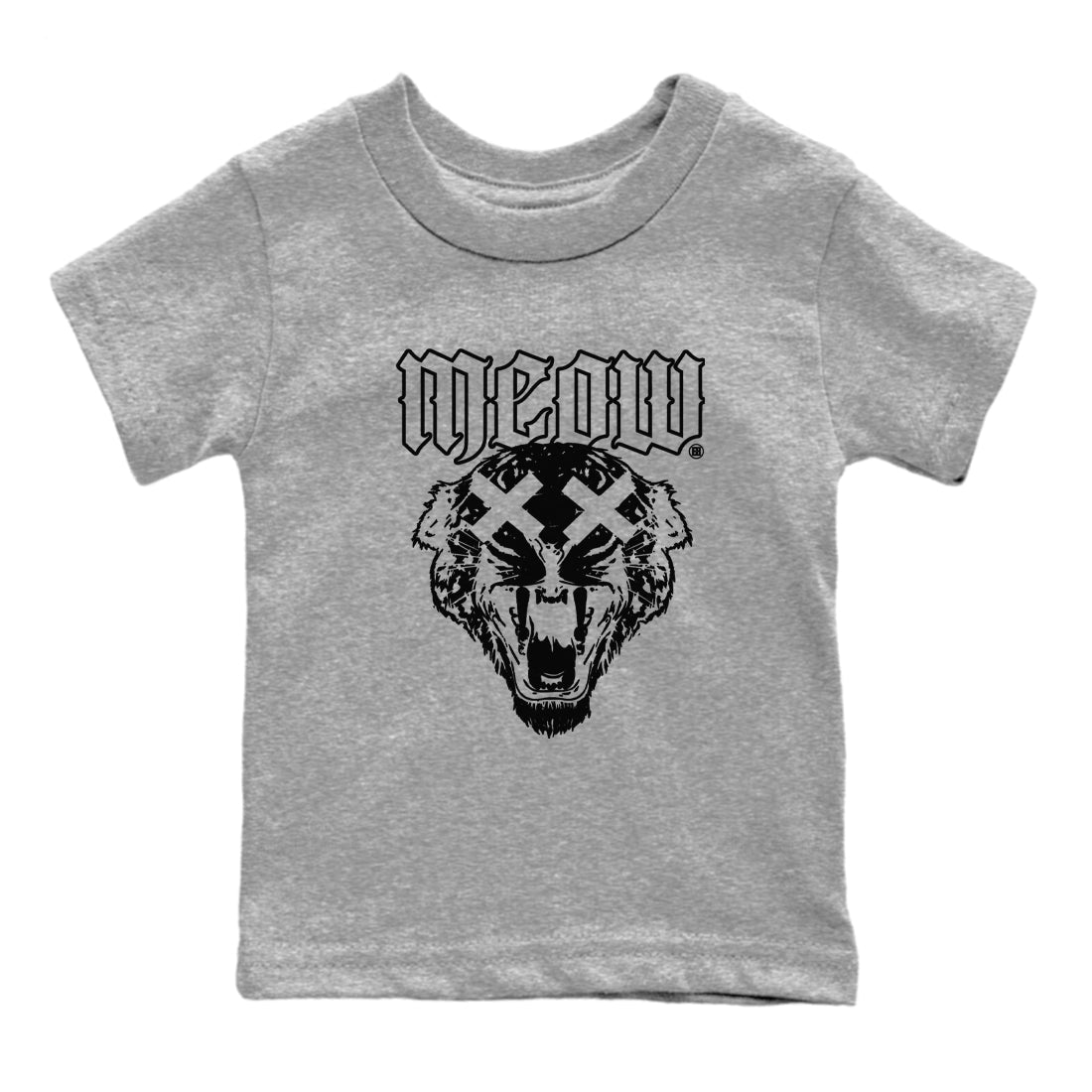 Air Jordan 5 Retro Black Cat Shirts To Match Jordans Meow Sneaker Shirts 5 Black Cat SNRT Sneaker Release Tees Baby Youth Toddler Heather Grey 2 crew neck shirts