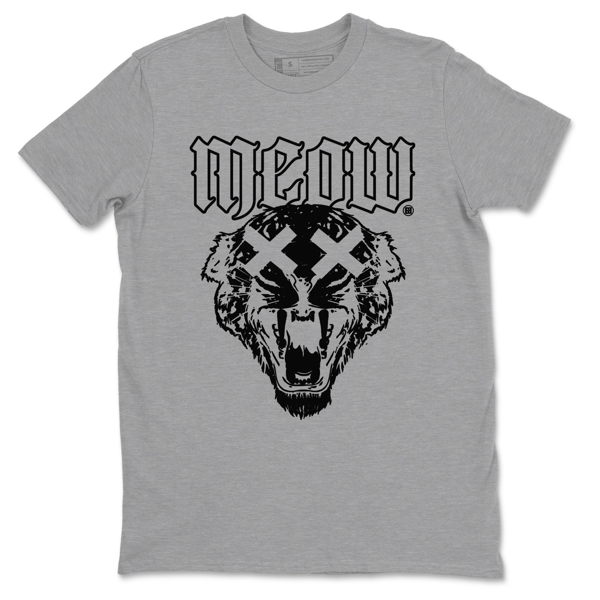 Air Jordan 5 Retro Black Cat Shirts To Match Jordans Meow Sneaker Shirts 5 Black Cat SNRT Sneaker Release Tees Unisex Cotton Crew Neck Heather Grey 2 crew neck shirts