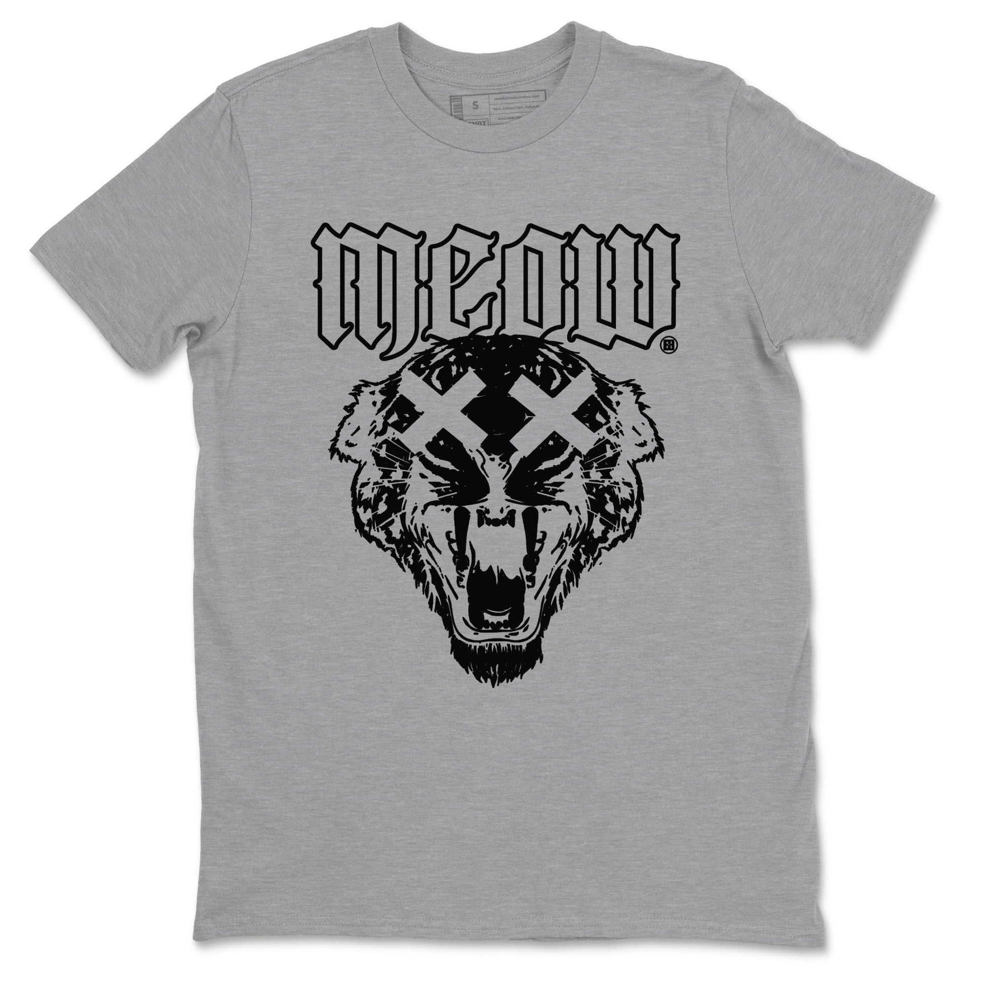 Air Jordan 5 Retro Black Cat Shirts To Match Jordans Meow Sneaker Shirts 5 Black Cat SNRT Sneaker Release Tees Unisex Cotton Crew Neck Heather Grey 2 crew neck shirts