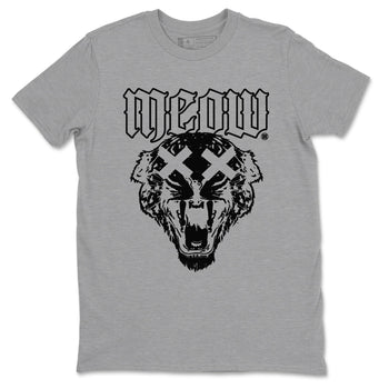Air Jordan 5 Retro Black Cat Shirts To Match Jordans Meow Sneaker Shirts 5 Black Cat SNRT Sneaker Release Tees Unisex Cotton Crew Neck Heather Grey 2 crew neck shirts