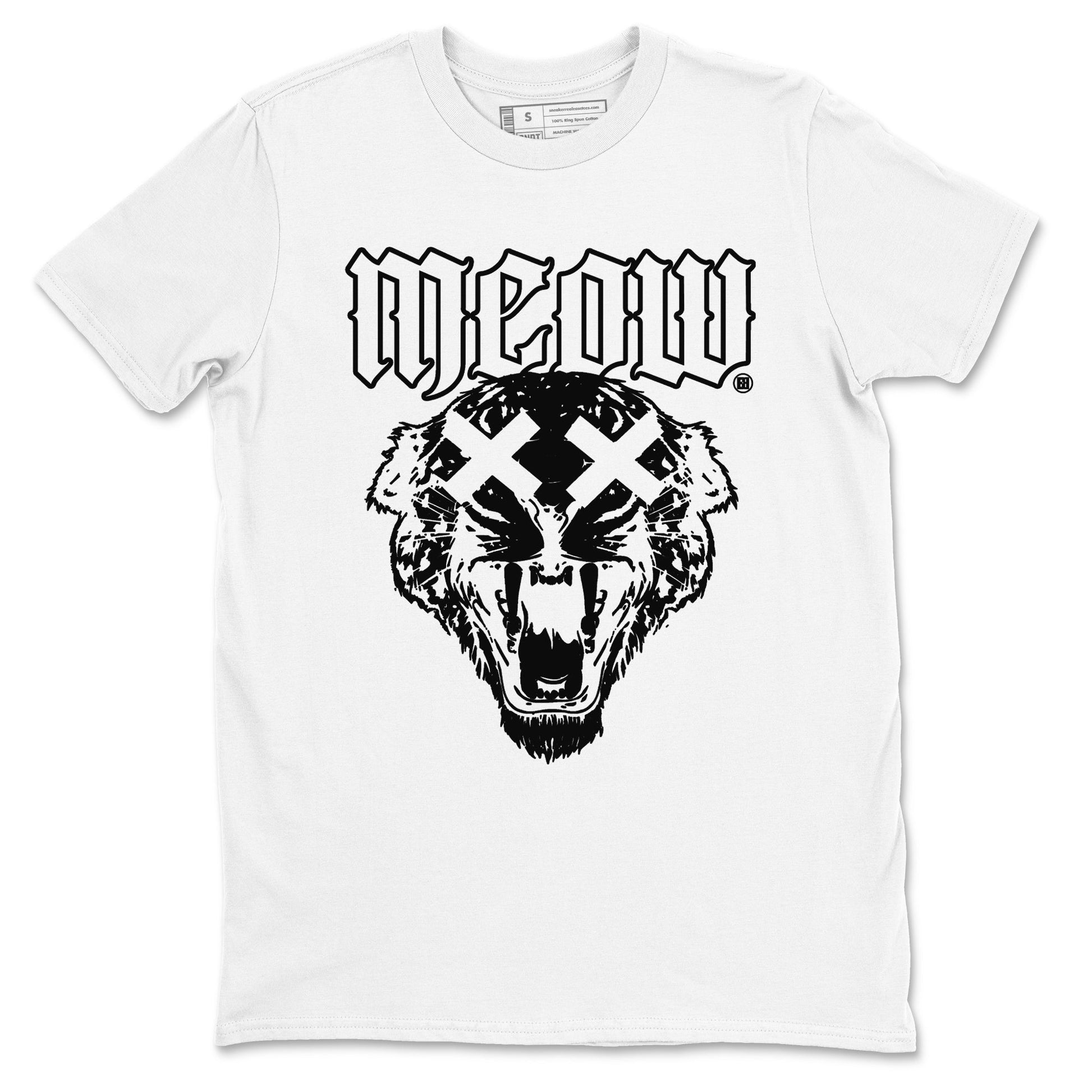 Air Jordan 5 Retro Black Cat Shirts To Match Jordans Meow Sneaker Shirts 5 Black Cat SNRT Sneaker Release Tees Unisex Cotton Crew Neck White 2 crew neck shirts