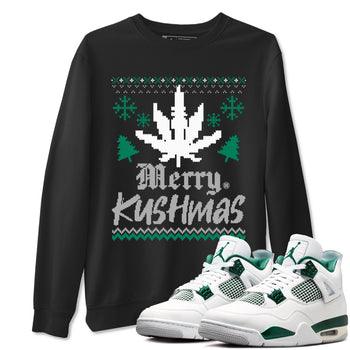 4s Oxidized Green t-shirts to match sneakers Merry Kushmas sneaker match tees Jordan 4 Retro Oxidized Green match shoes to clothes SNRT Sneaker Tees unisex cotton Black 1 shirts
