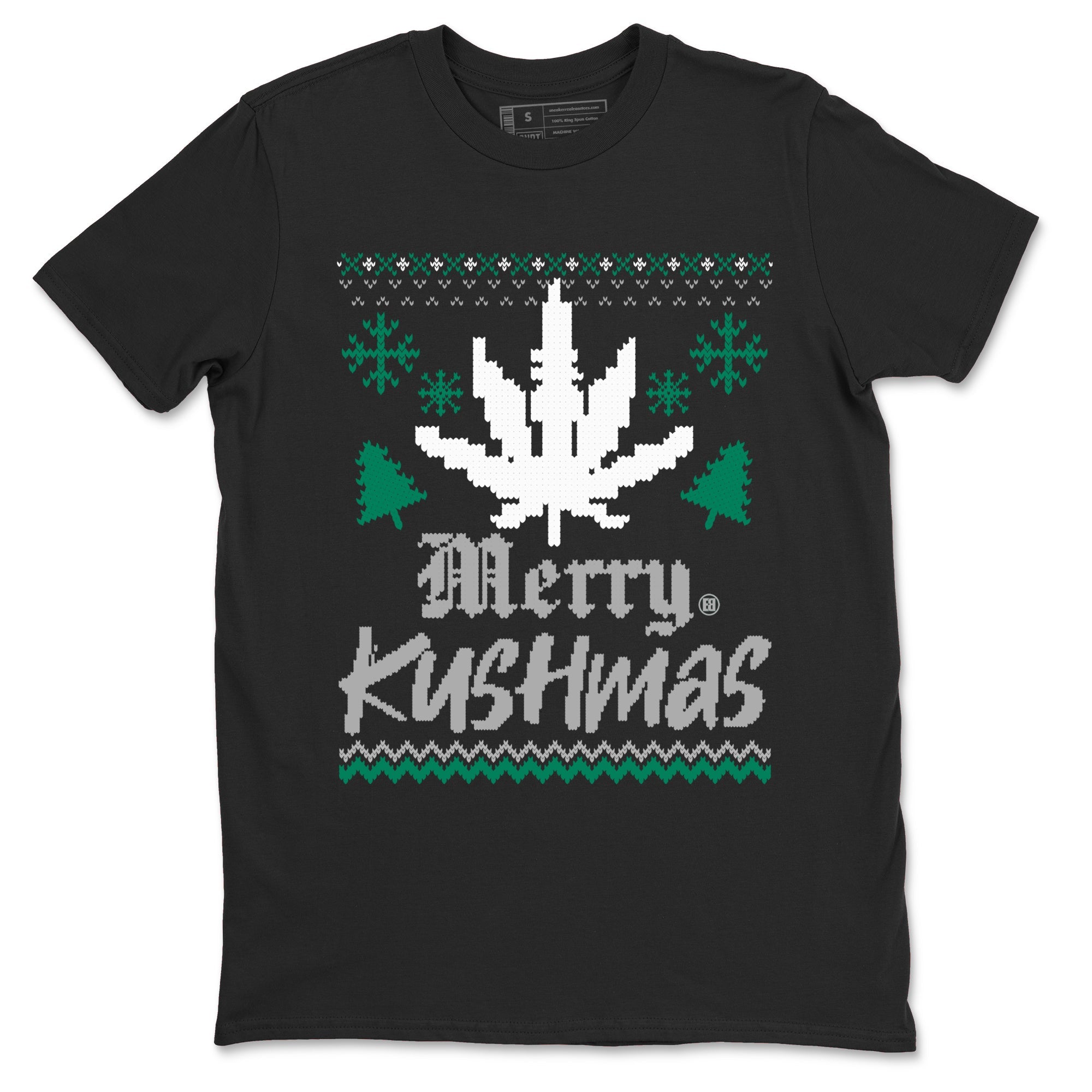 4s Oxidized Green t-shirts to match sneakers Merry Kushmas sneaker match tees Jordan 4 Retro Oxidized Green match shoes to clothes SNRT Sneaker Tees unisex cotton Black 2 shirts