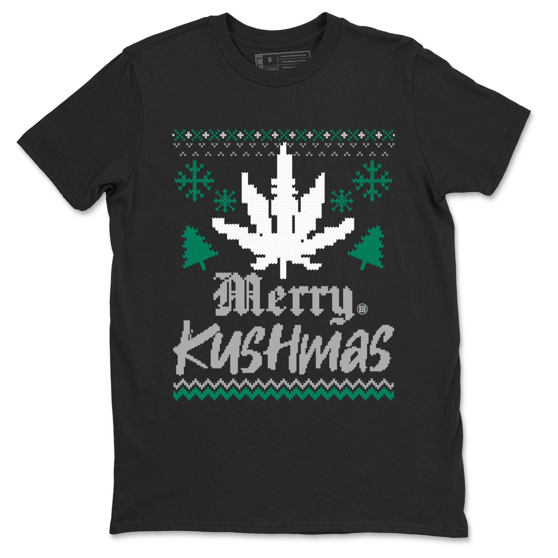 4s Oxidized Green t-shirts to match sneakers Merry Kushmas sneaker match tees Jordan 4 Retro Oxidized Green match shoes to clothes SNRT Sneaker Tees unisex cotton Black 2 shirts