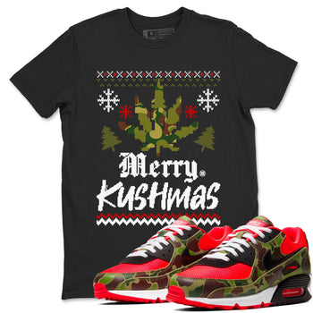 Air Max 90 Reverse Duck Camo t-shirts to match sneakers Merry Kushmas sneaker match tees Air Max 90 Reverse Duck Camo match shoes to clothes SNRT Sneaker Tees unisex cotton Black 1 shirts