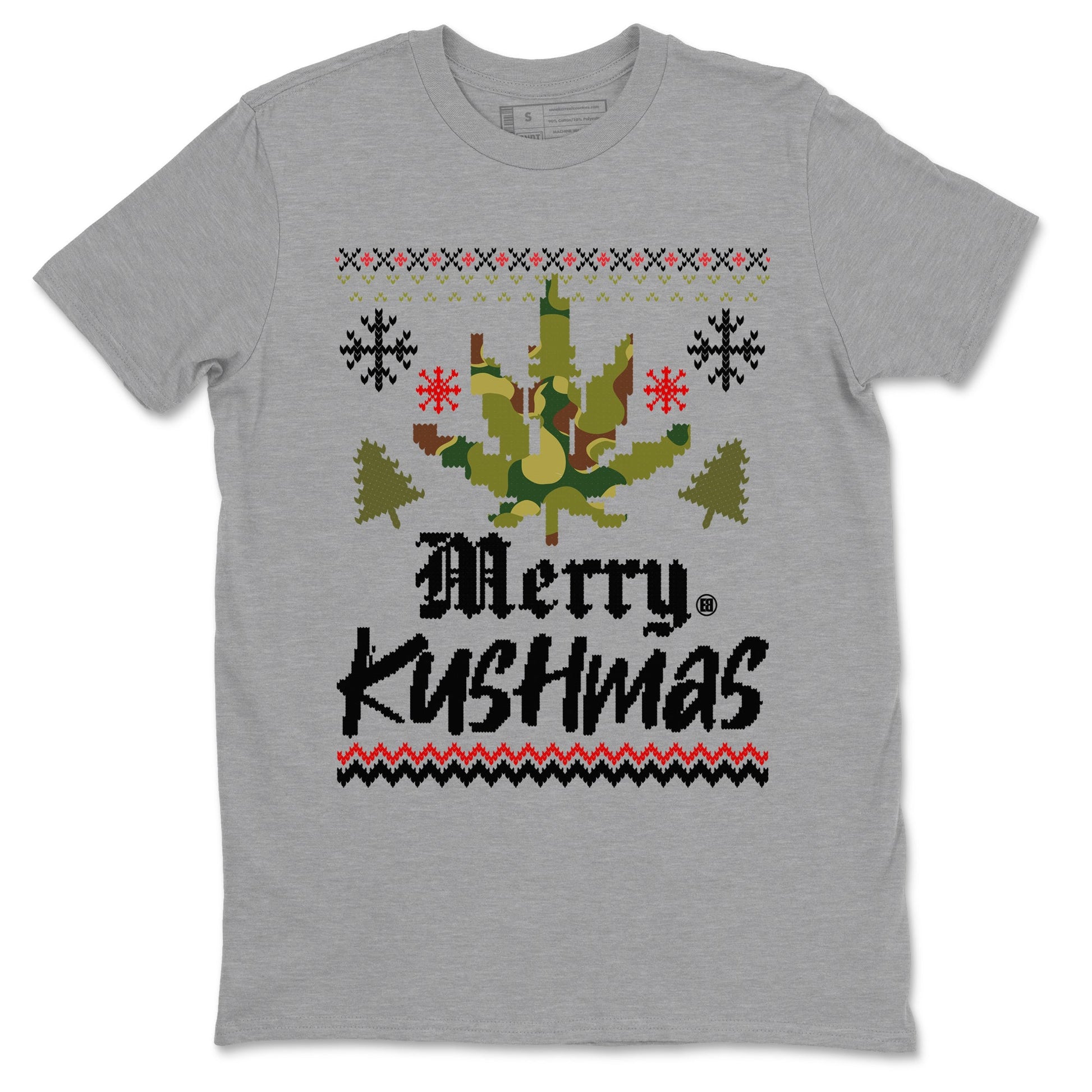 Air Max 90 Reverse Duck Camo t-shirts to match sneakers Merry Kushmas sneaker match tees Air Max 90 Reverse Duck Camo match shoes to clothes SNRT Sneaker Tees unisex cotton Heather Grey 2 shirts