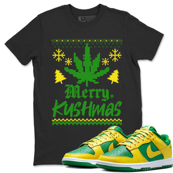 Dunk Reverse Brazil t-shirts to match sneakers Merry Kushmas sneaker match tees Dunk Reverse Brazil match shoes to clothes SNRT Sneaker Tees unisex cotton Black 1 shirts