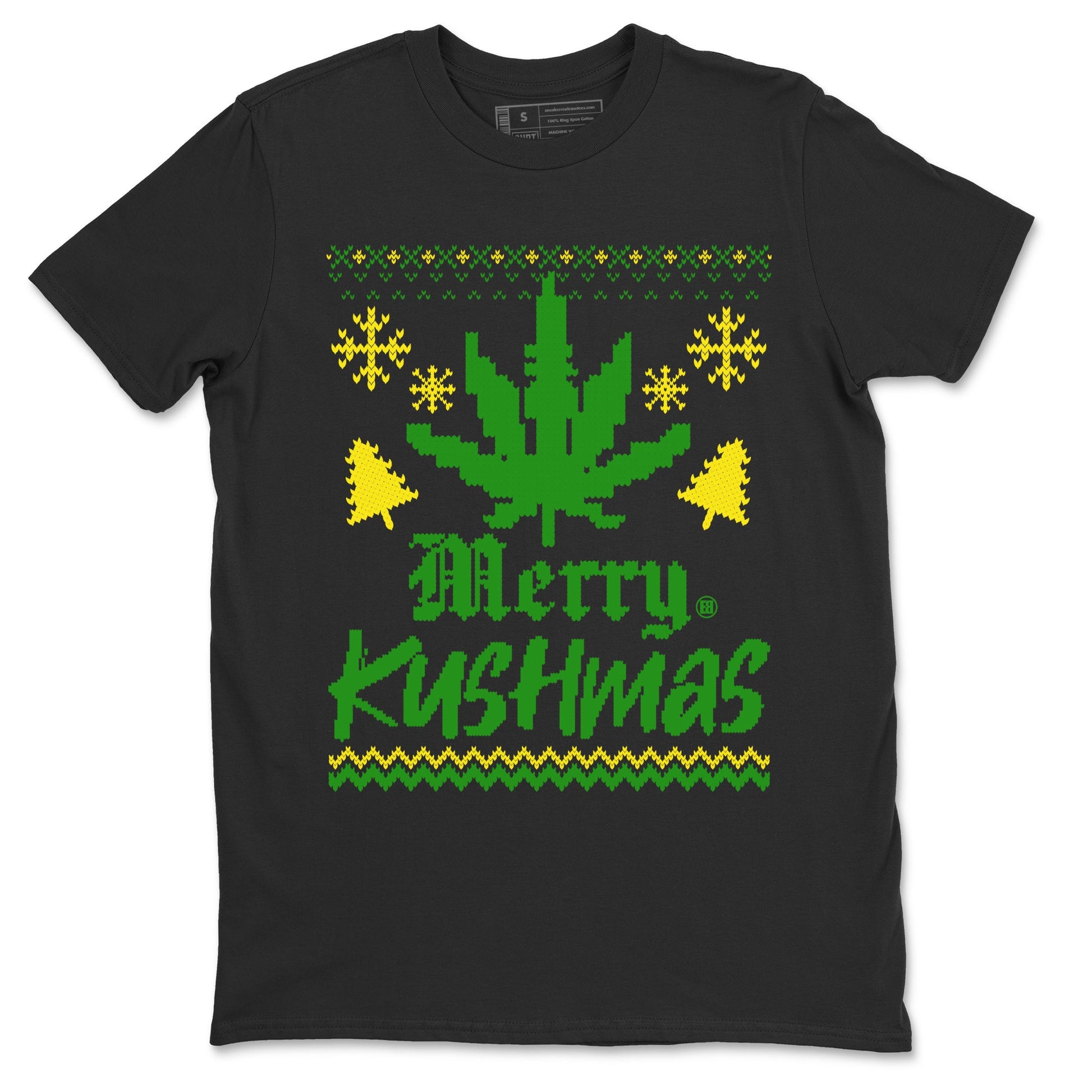 Dunk Reverse Brazil t-shirts to match sneakers Merry Kushmas sneaker match tees Dunk Reverse Brazil match shoes to clothes SNRT Sneaker Tees unisex cotton Black 2 shirts