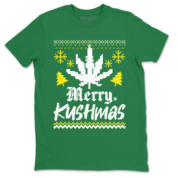 Dunk Reverse Brazil t-shirts to match sneakers Merry Kushmas sneaker match tees Dunk Reverse Brazil match shoes to clothes SNRT Sneaker Tees unisex cotton Kelly Green 2 shirts
