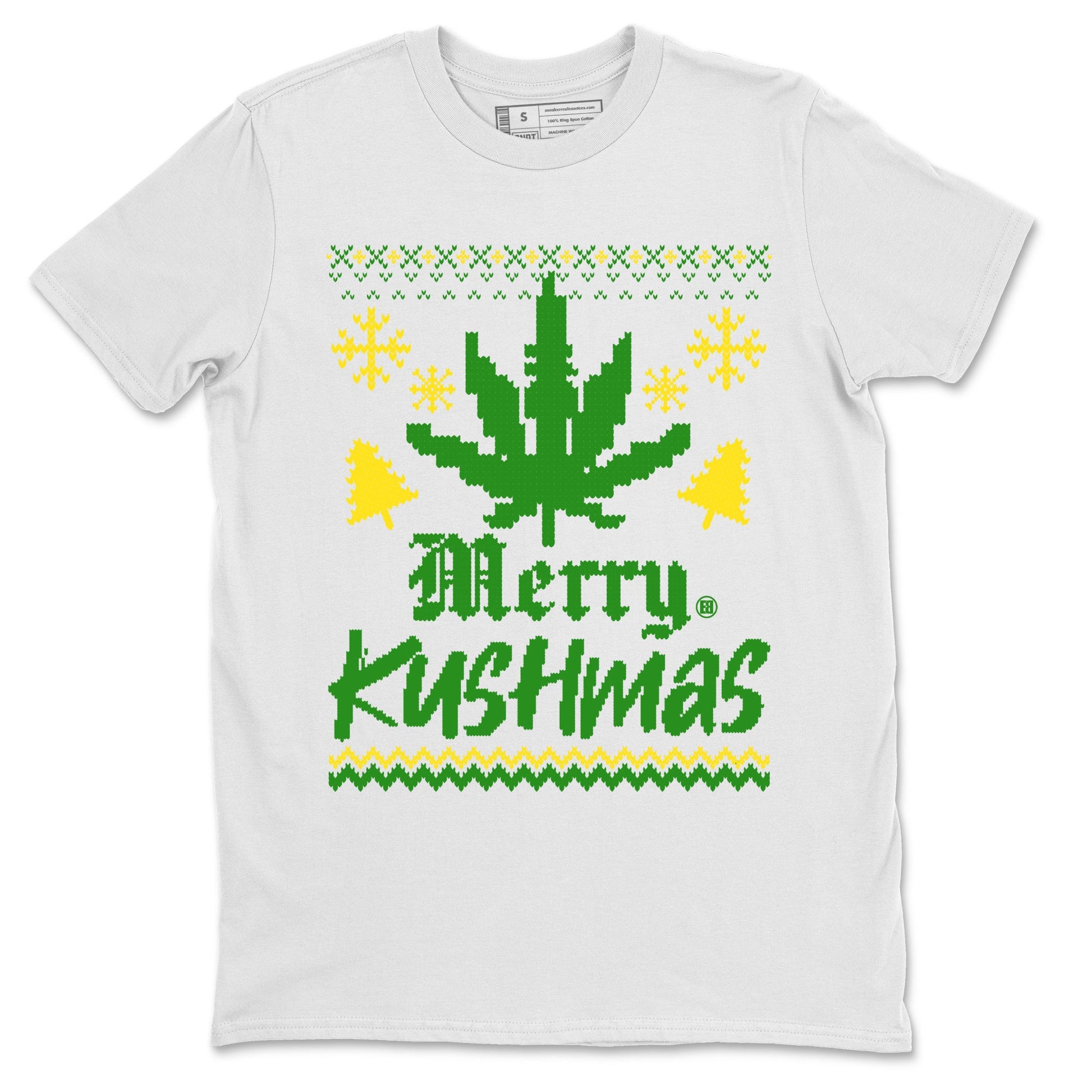 Dunk Reverse Brazil t-shirts to match sneakers Merry Kushmas sneaker match tees Dunk Reverse Brazil match shoes to clothes SNRT Sneaker Tees unisex cotton White 2 shirts