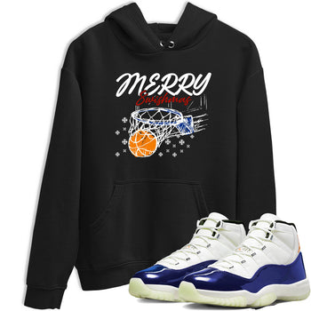 Sneaker Threads – Sneaker Tees To Match Air Jordan 11 Rare Air – Merry Swishmas Graphic Tee Black 1. Perfect for Jordan releases 2025 colorways.