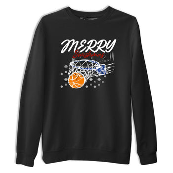 Sneaker Threads – Sneaker Tees To Match Air Jordan 11 Rare Air – Merry Swishmas Graphic Tee Black 2. Perfect for Jordan releases 2025 colorways.
