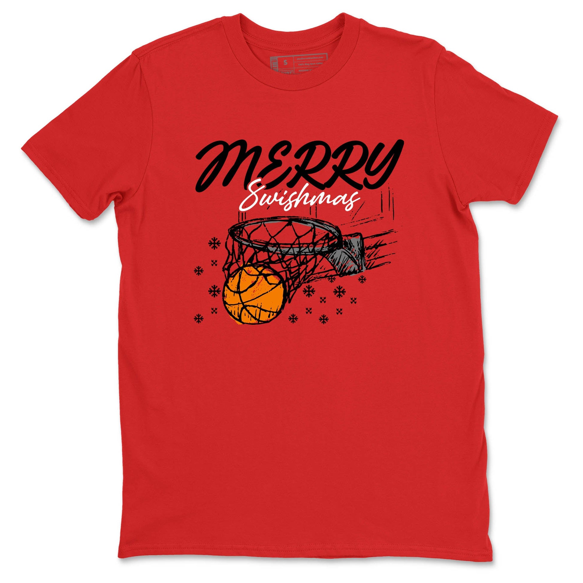 Sneaker Threads – Basketball Graphic T shirt Air Jordan 8 Bunny – Merry Swishmas Graphic Tee Red 2. Perfect for Jordan releases 2025 colorways.