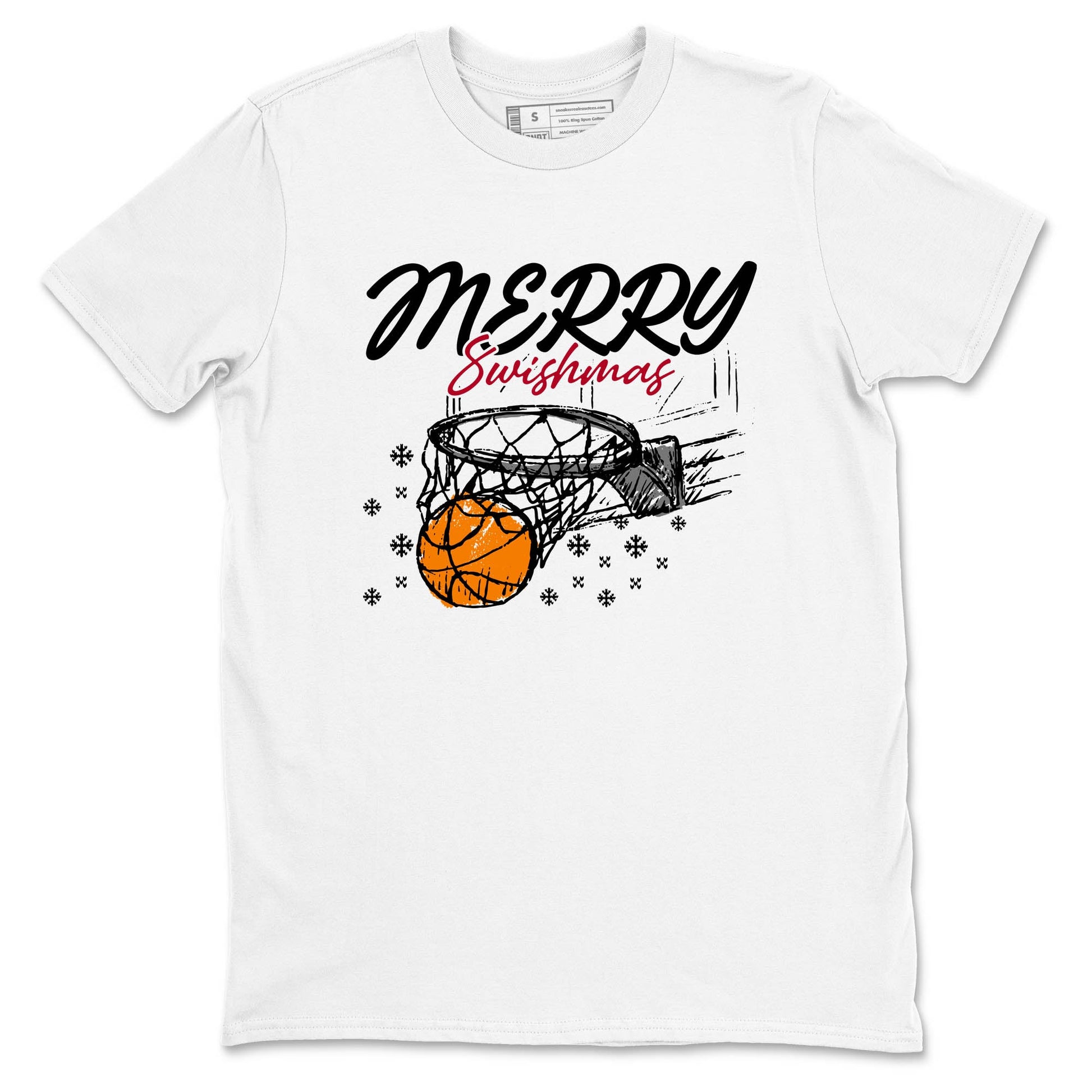 Sneaker Threads – Basketball Graphic T shirt Air Jordan 8 Bunny – Merry Swishmas Graphic Tee White 2. Perfect for Jordan releases 2025 colorways.