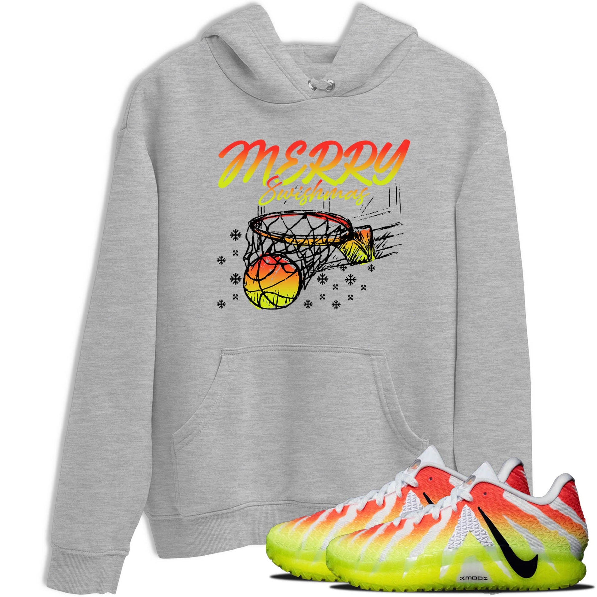 Sneaker Threads – Sneaker Tees To Match Nike JA 3 Under The Christmas Tree – Merry Swishmas Graphic Tee Heather Grey 1. Perfect for Jordan releases 2025 colorways. Perfect for Ja Morant sneaker releases and Christmas 2025 colorways.