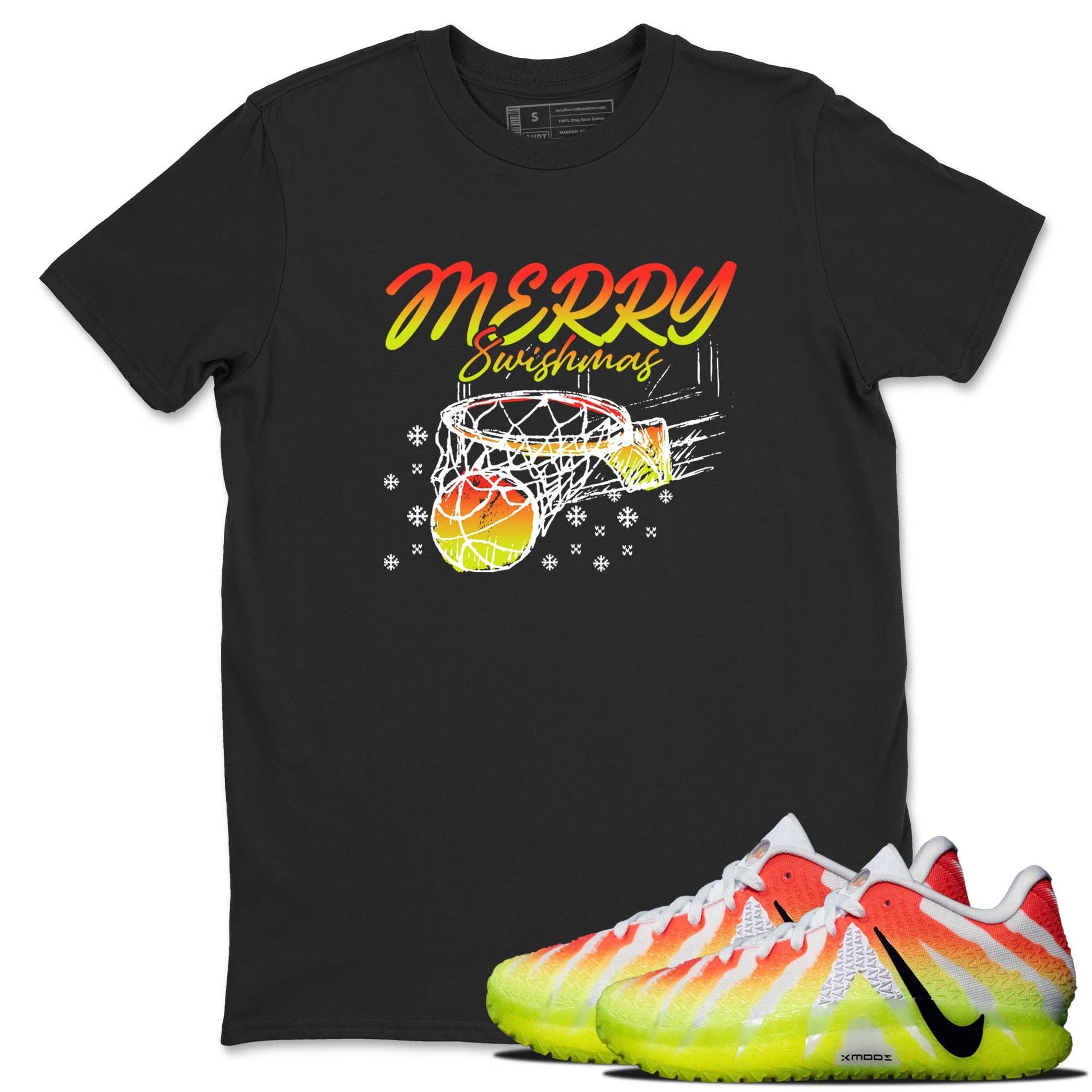 Sneaker Threads – Sneaker Tees To Match Nike JA 3 Under The Christmas Tree – Merry Swishmas Graphic Tee Black 1. Perfect for Jordan releases 2025 colorways. Perfect for Ja Morant sneaker releases and Christmas 2025 colorways.