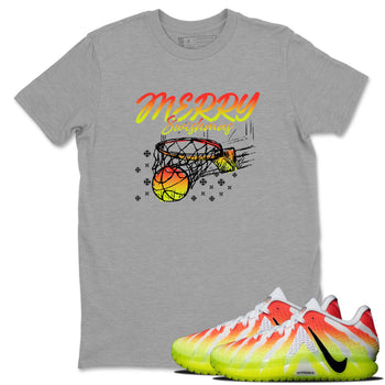 Sneaker Threads – Sneaker Tees To Match Nike JA 3 Under The Christmas Tree – Merry Swishmas Graphic Tee Heather Grey 1. Perfect for Jordan releases 2025 colorways. Perfect for Ja Morant sneaker releases and Christmas 2025 colorways.